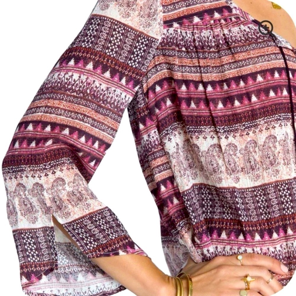 Billabong Take Me Away, Purple and Cream Bohemian Pinot Dress, Boho, Free Spirit